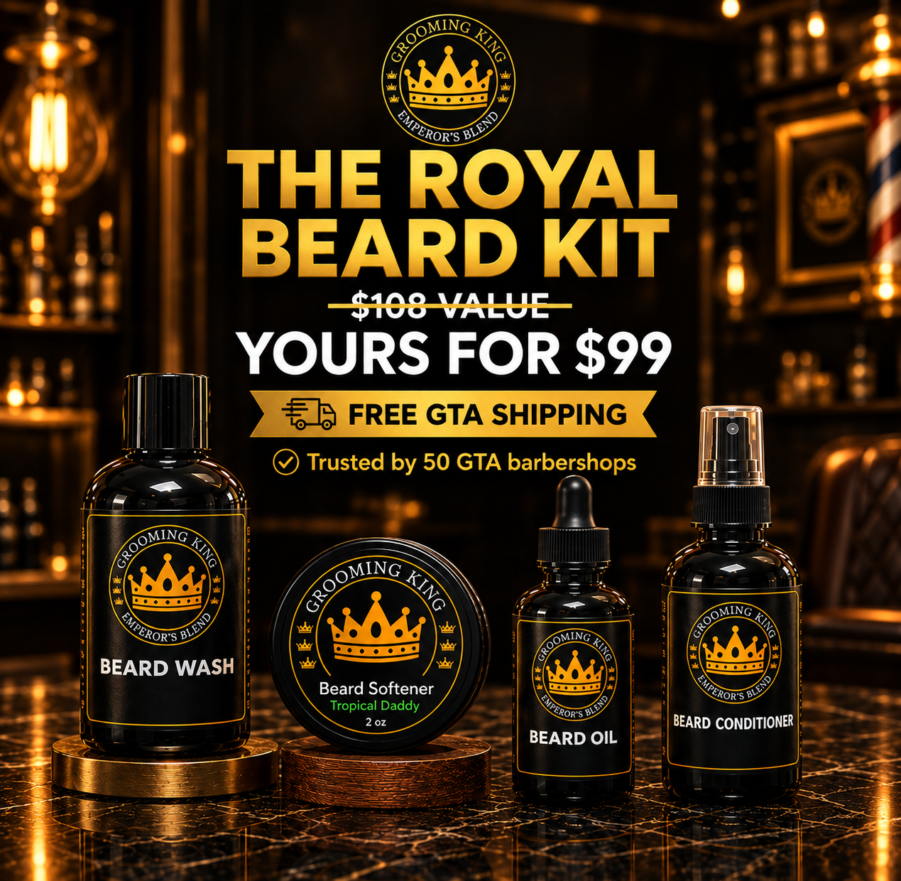 Royal Beard Kit — Wash, Softener, Oil & Conditioner